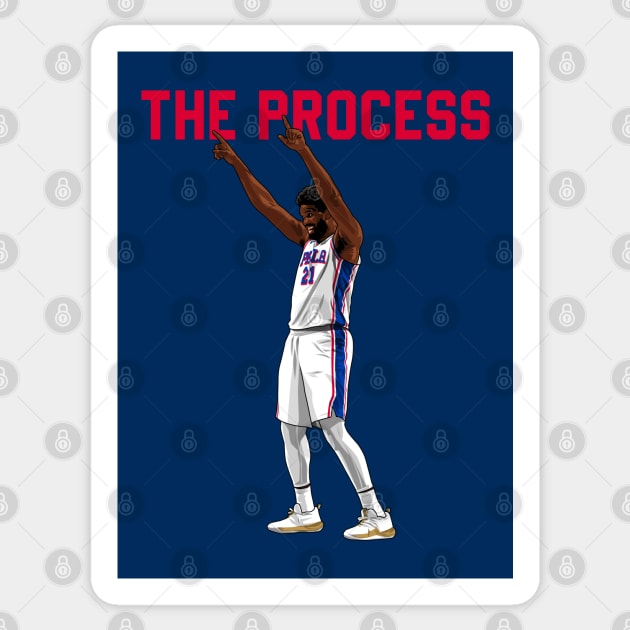 Joel Embiid aka The Process Sticker by origin illustrations